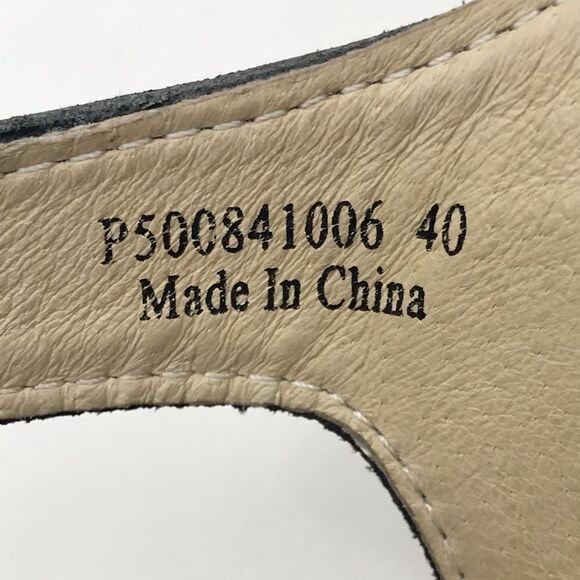 Fly London Black Metallic Perforated Leather Slingback Lace Up Chunky Wedges - Picture 16 of 16